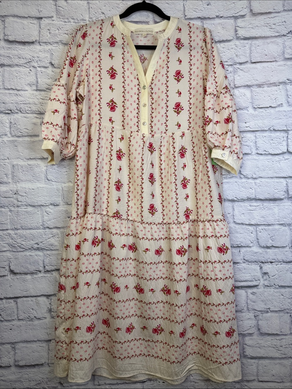 Anthropologie Figueroa Flower midi floral boho size PM new - Picture 2 of 9